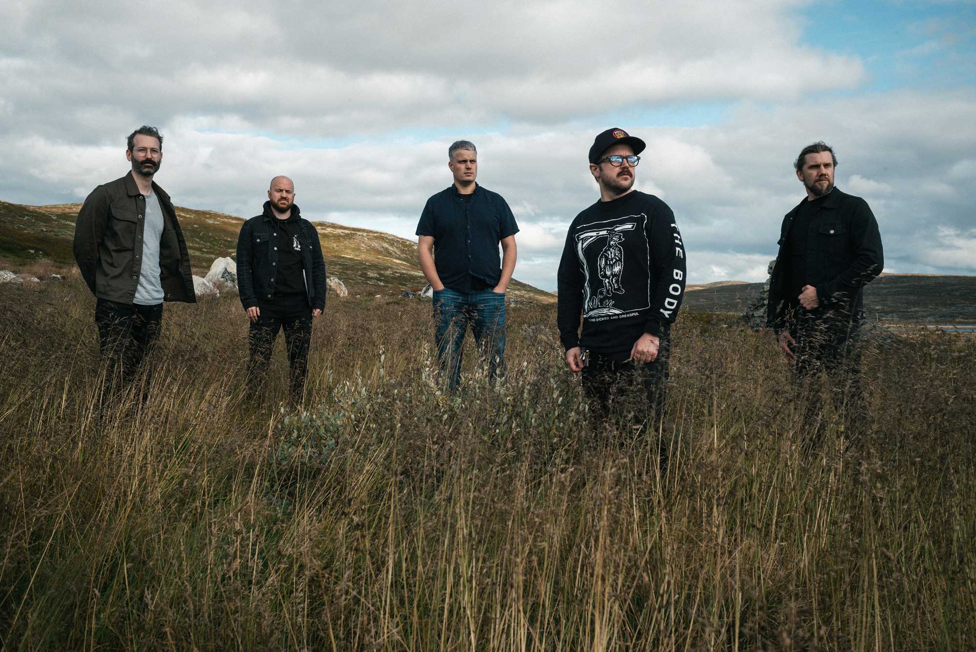 Doom metal band Bismarck on a mountain