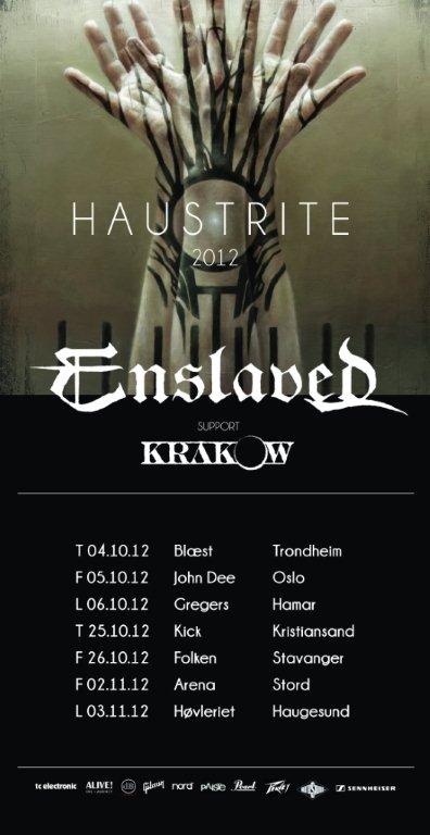 KRAKOW TO SUPPORT ENSLAVED ON UPCOMING TOUR Dark Essence Records KRAKOW TO SUPPORT ENSLAVED ON UPCOMING TOUR
