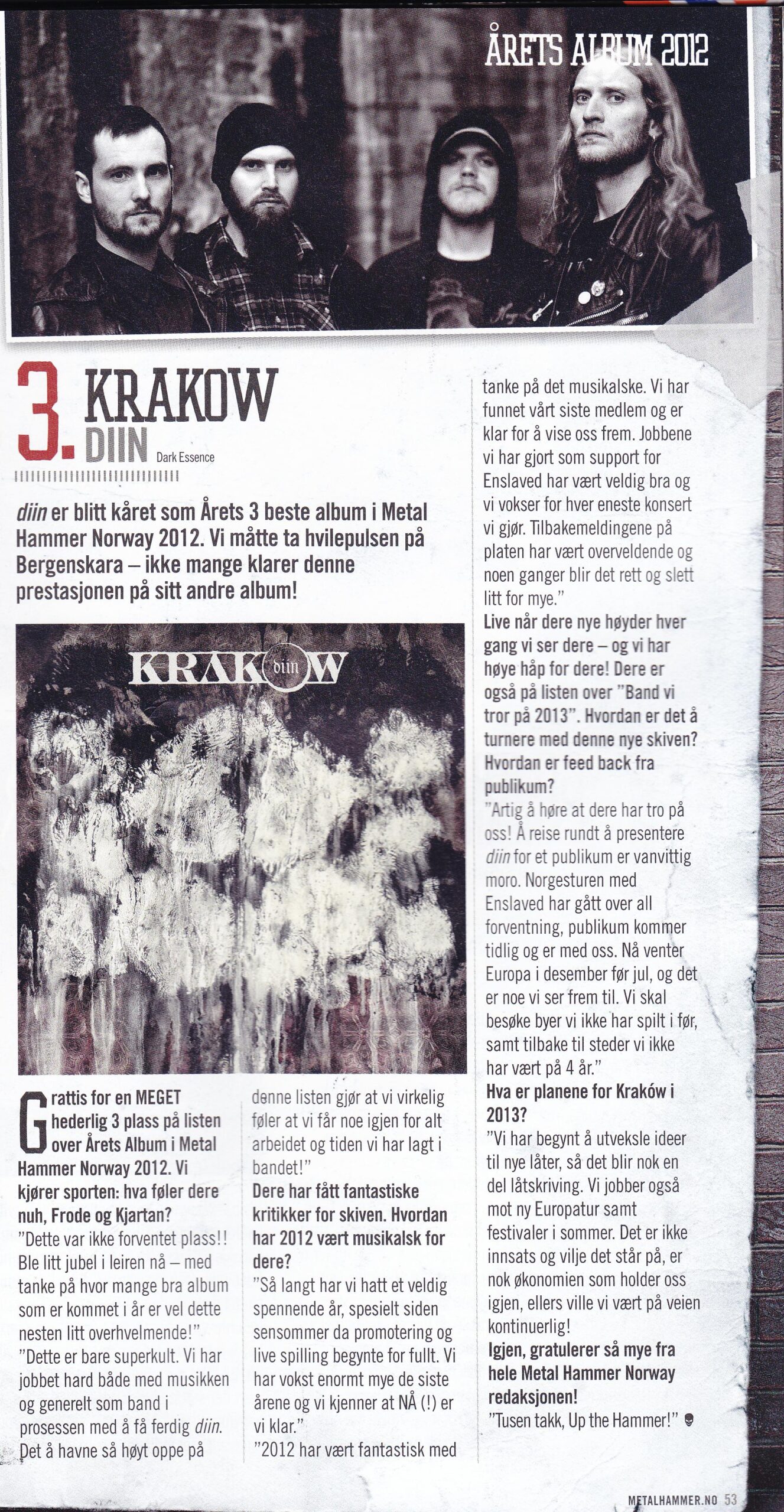 Krakow does well in Metal Hammer Norway's best of 2012 poll Dark Essence Records Krakow MHN bestof2012 1 scaled Krakow does well in Metal Hammer Norway's best of 2012 poll Dark Essence Records