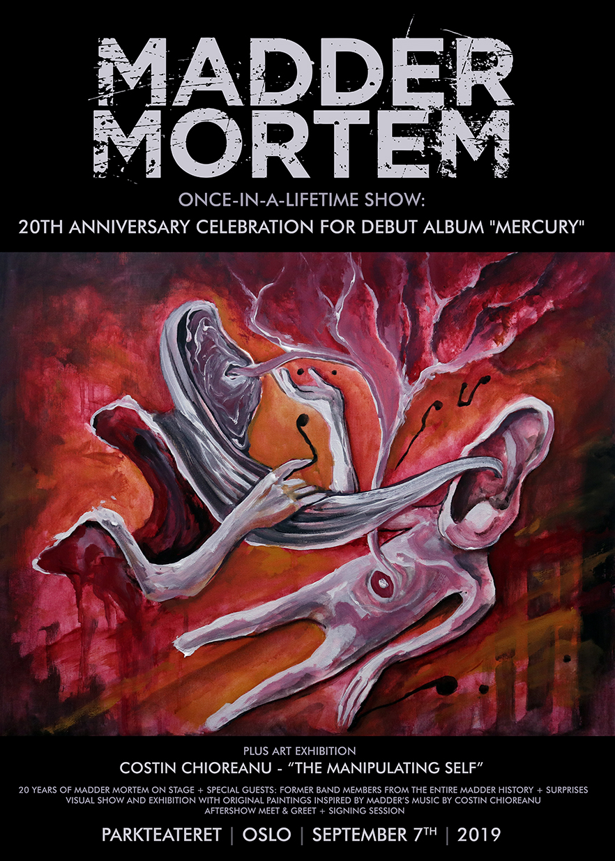 MADDER MORTEM CELEBRATE 20TH ANNIVERSARY OF FIRST ALBUM RELEASE WITH SPECIAL SHOW & A PLANNED RE-RELEASE VIA DARK ESSENCE RECORDS Dark Essence Records Madder Mortem Poster event MADDER MORTEM CELEBRATE 20TH ANNIVERSARY OF FIRST ALBUM RELEASE WITH SPECIAL SHOW & A PLANNED RE-RELEASE VIA DARK ESSENCE RECORDS Dark Essence Records