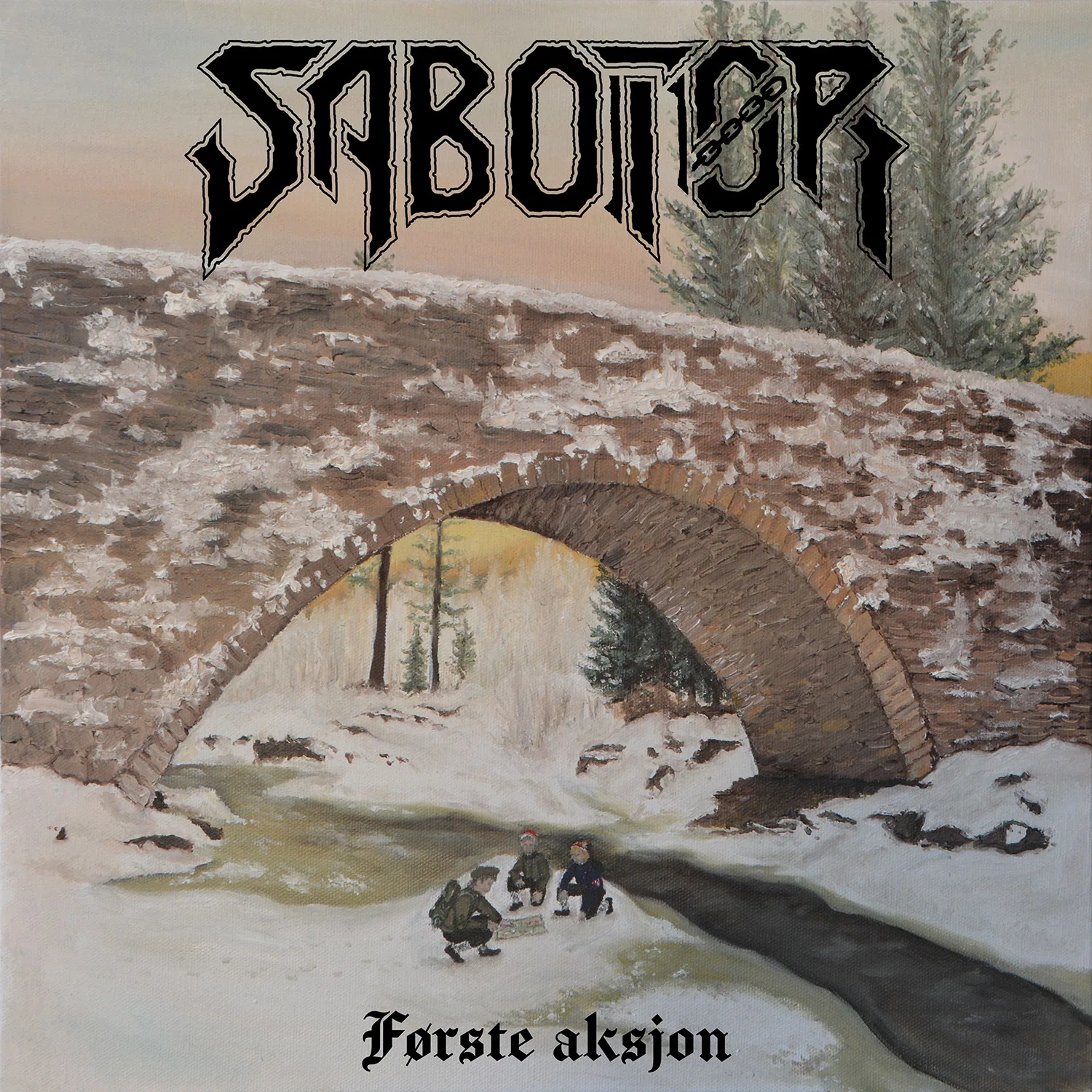 SABOTØR ANNOUNCES 3RD SINGLE AND ALBUM RELEASE Dark Essence Records Sabotør - Første Aksjon front cover