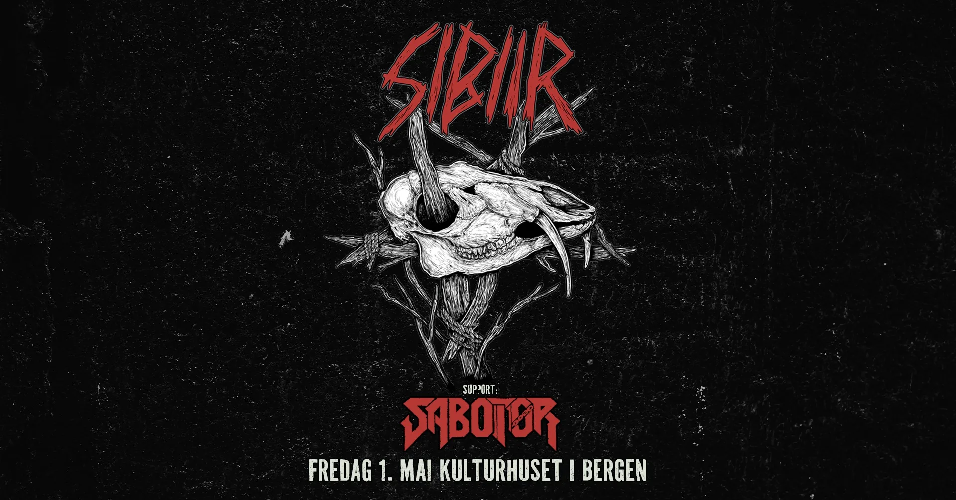 SABOTØR ANNOUNCES 3RD SINGLE AND ALBUM RELEASE Dark Essence Records Sabotør + Sibiir release konsert
